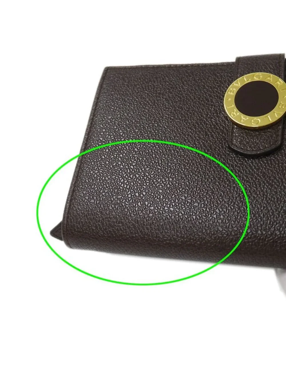 Bvlgari Wallet Leather Dark Brown Bifold
